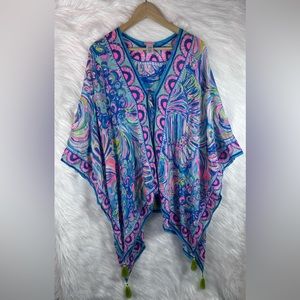 Lilly Pulitzer butterfly kaftan one size GORGEOUS